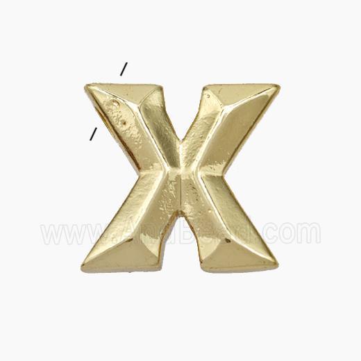 Copper Letter-X Pendant Gold Plated