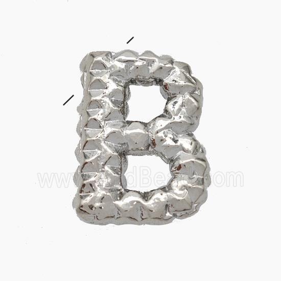 Copper Letter-B Pendant Platinum Plated