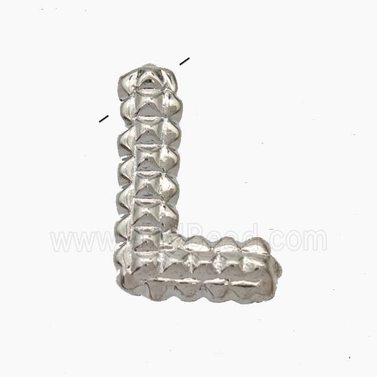 Copper Letter-L Pendant Platinum Plated