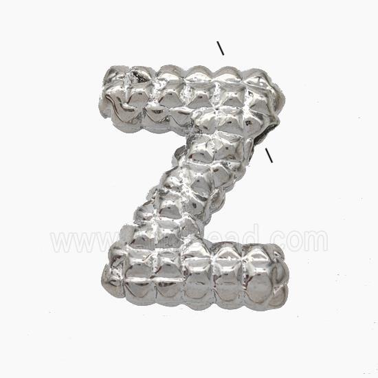 Copper Letter-Z Pendant Platinum Plated