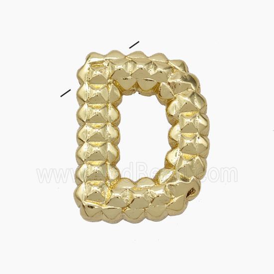 Copper Letter-D Pendant Gold Plated
