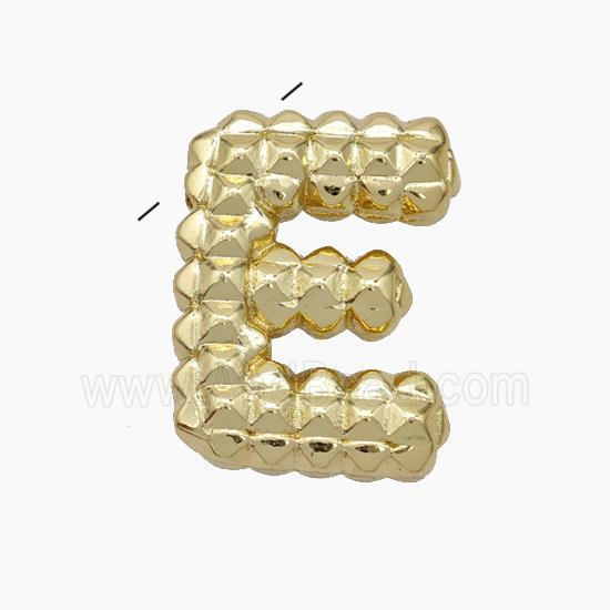 Copper Letter-E Pendant Gold Plated