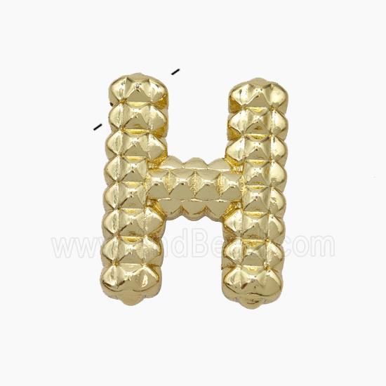 Copper Letter-H Pendant Gold Plated