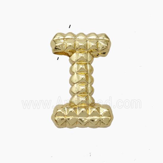 Copper Letter-I Pendant Gold Plated