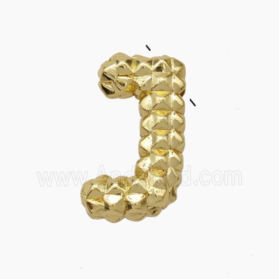 Copper Letter-J Pendant Gold Plated