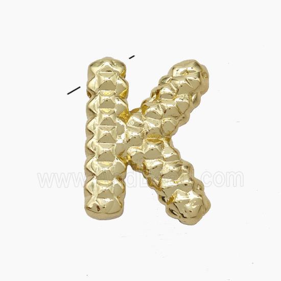 Copper Letter-K Pendant Gold Plated