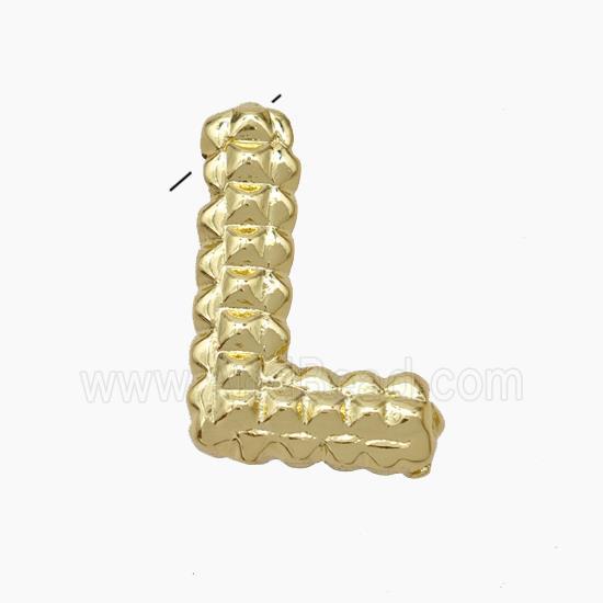 Copper Letter-L Pendant Gold Plated