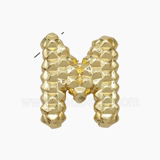 Copper Letter-M Pendant Gold Plated