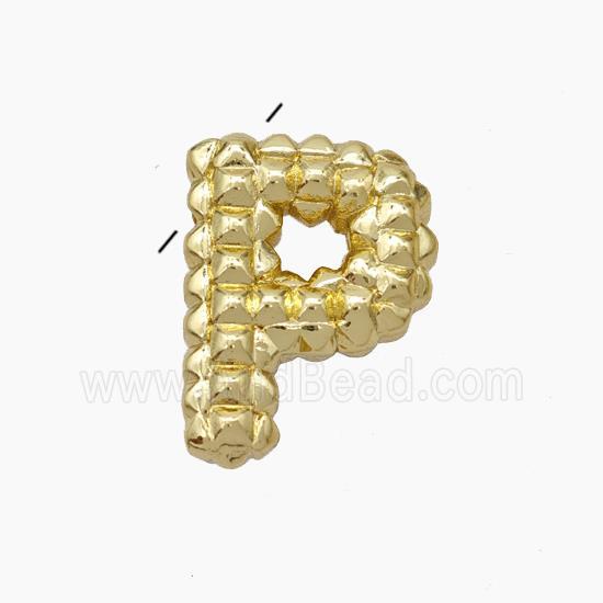 Copper Letter-P Pendant Gold Plated