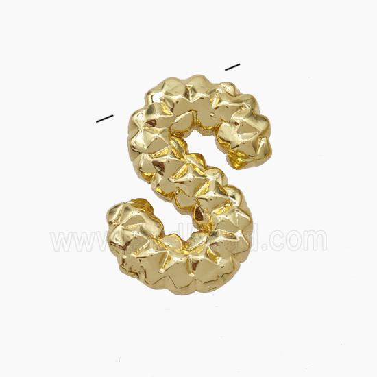 Copper Letter-S Pendant Gold Plated