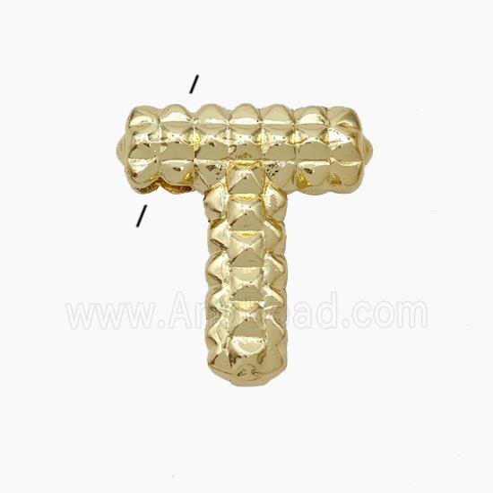 Copper Letter-T Pendant Gold Plated