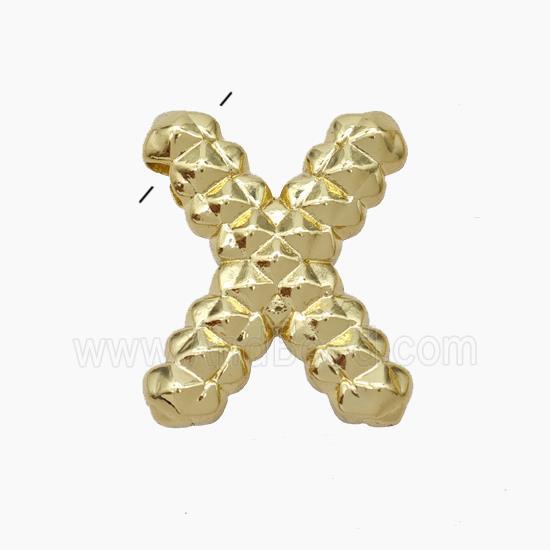 Copper Letter-X Pendant Gold Plated