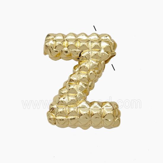 Copper Letter-Z Pendant Gold Plated