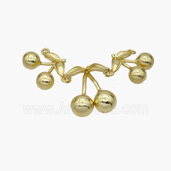 Copper Cherry Pendant Gold Plated