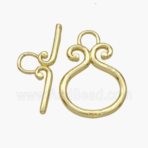 Copper Toggle Clasp Gold Plated