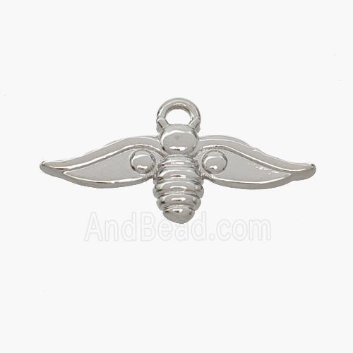 Copper Honeybee Pendant Platinum Plated