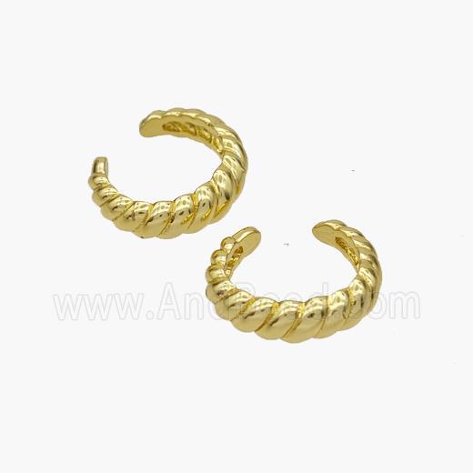 Copper Clip Earrings Gold Plated