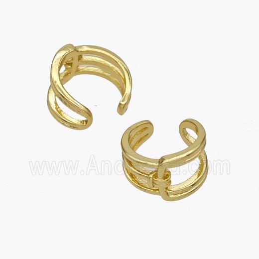 Copper Clip Earrings Gold Plated