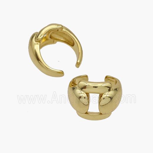 Copper Clip Earrings Gold Plated
