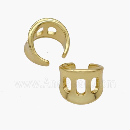 Copper Clip Earrings Gold Plated