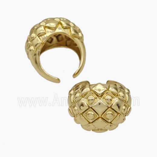 Copper Clip Earrings Gold Plated