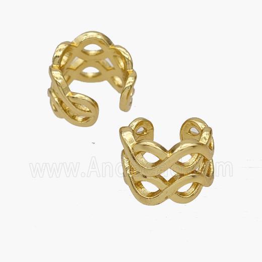 Copper Clip Earrings Gold Plated