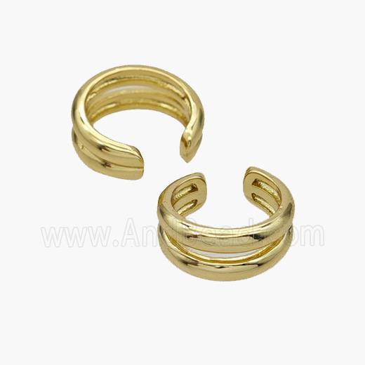 Copper Clip Earrings Gold Plated