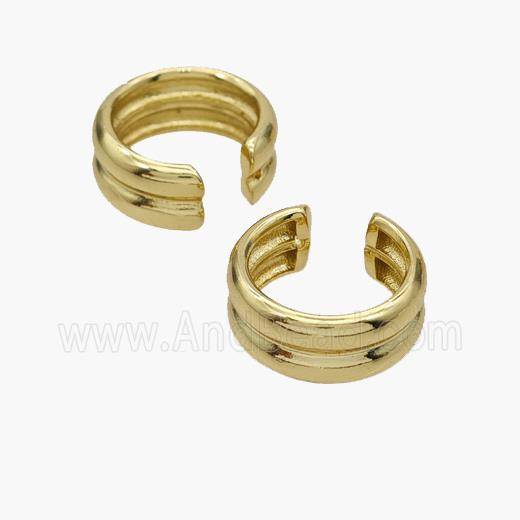 Copper Clip Earrings Gold Plated