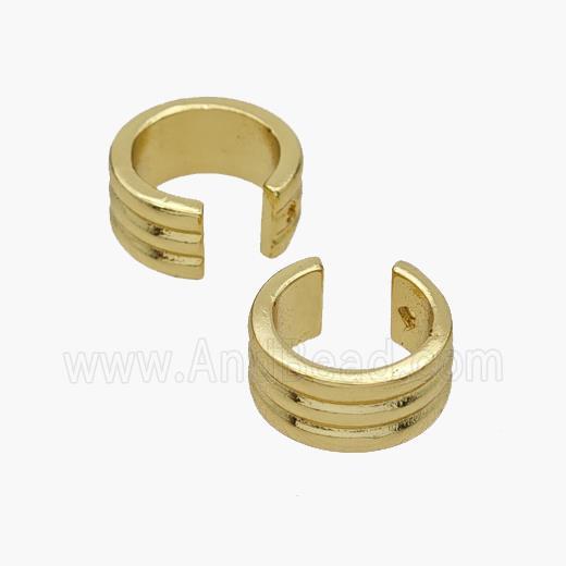 Copper Clip Earrings Gold Plated
