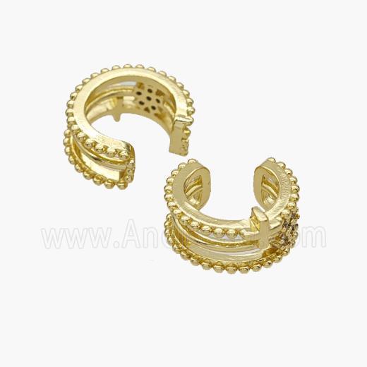 Copper Clip Earrings Gold Plated