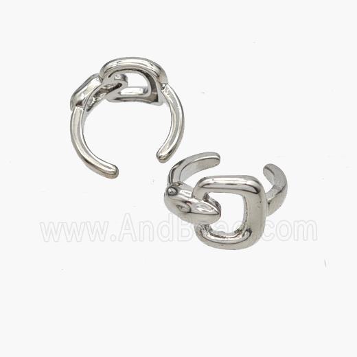 Copper Clip Earrings Platinum Plated