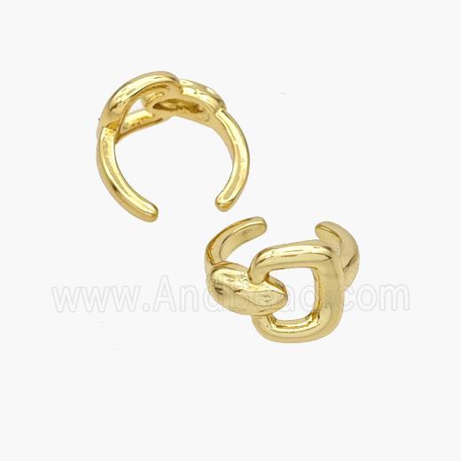 Copper Clip Earrings Gold Plated