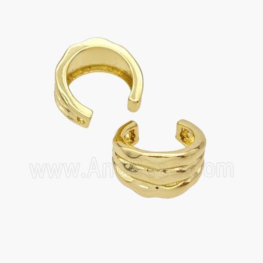 Copper Clip Earrings Gold Plated
