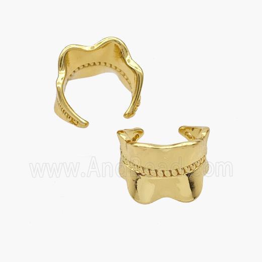 Copper Clip Earrings Gold Plated
