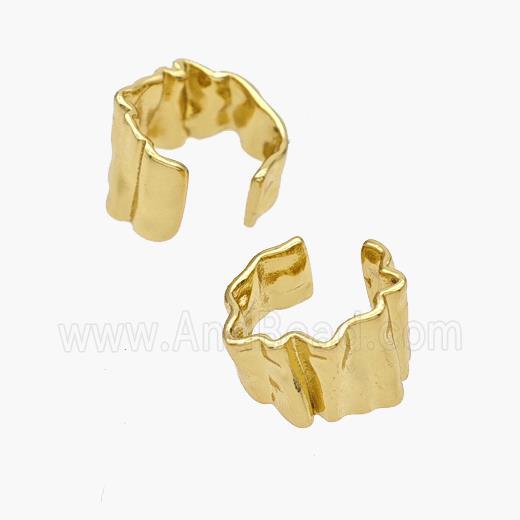 Copper Clip Earrings Gold Plated