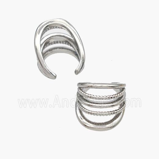 Copper Clip Earrings Platinum Plated