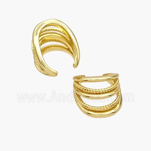 Copper Clip Earrings Gold Plated