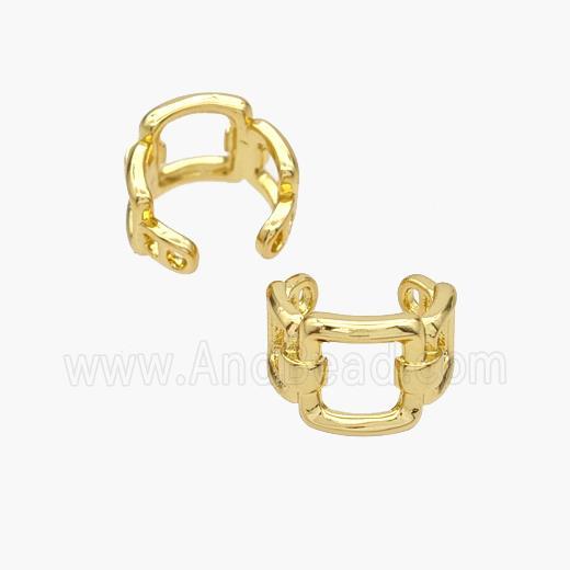 Copper Clip Earrings Gold Plated