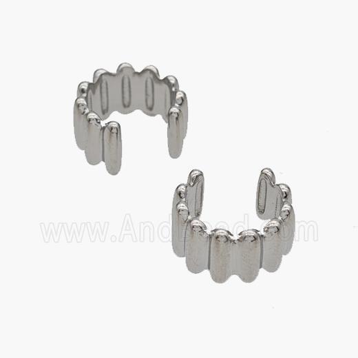 Copper Clip Earrings Platinum Plated