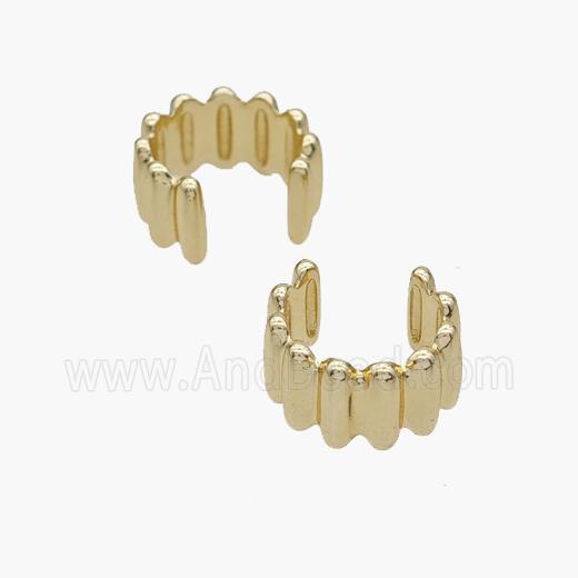 Copper Clip Earrings Gold Plated
