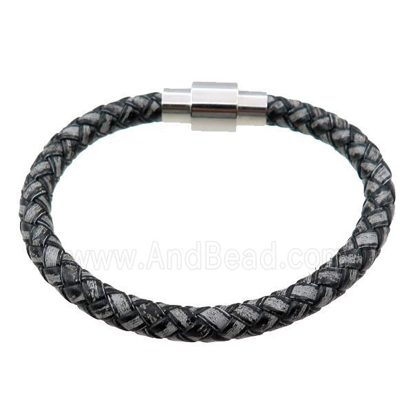 PU leather bracelets with magnetic clasp