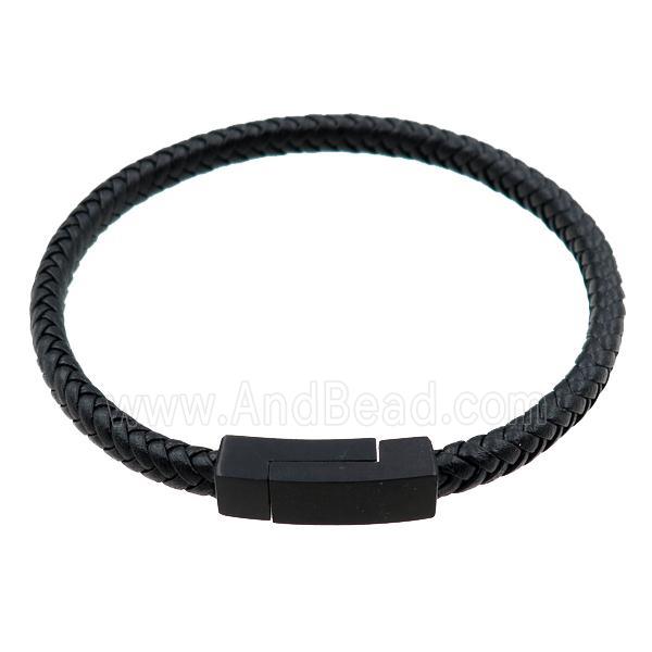PU leather bracelets with magnetic clasp