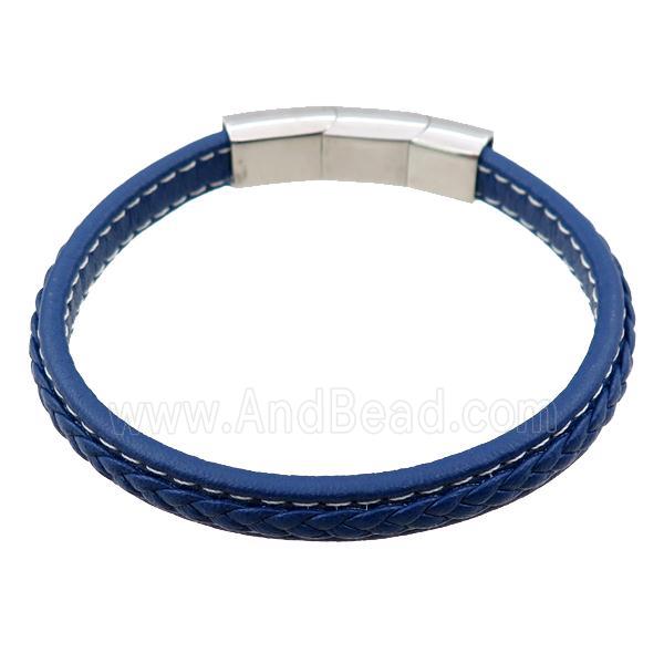 PU leather bracelets with magnetic clasp