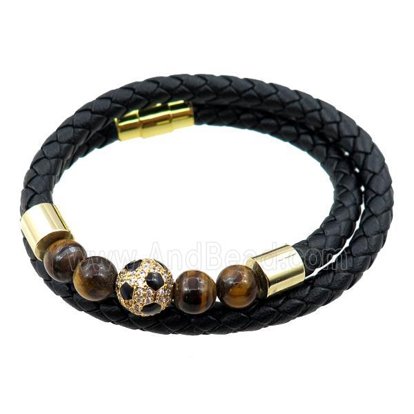 PU leather bracelets with magnetic clasp
