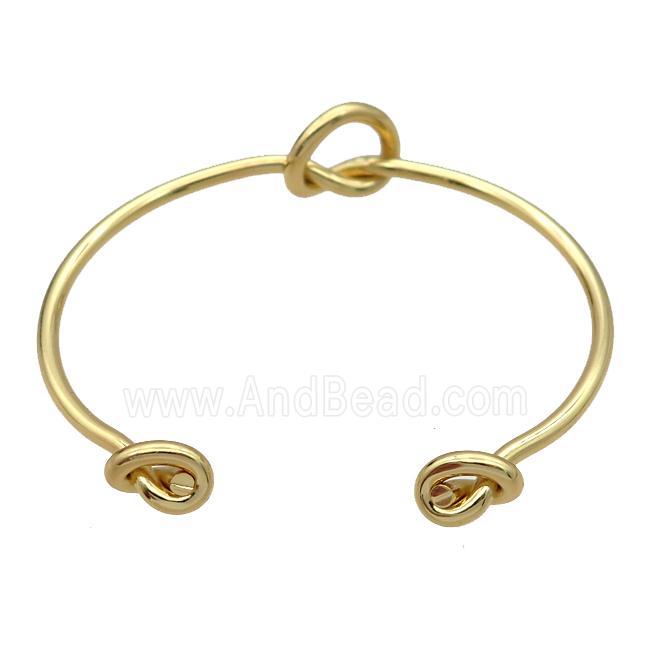copper bangle, adjustable, gold plated