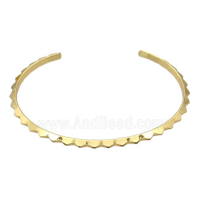 adjustable copper bangle, gold plated