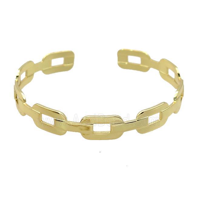 copper bangle, adjustable, gold plated