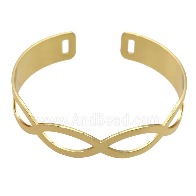 copper bangle, adjustable, gold plated