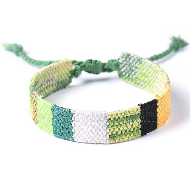 Handmade braid Bracelet, adjustable, multicolor