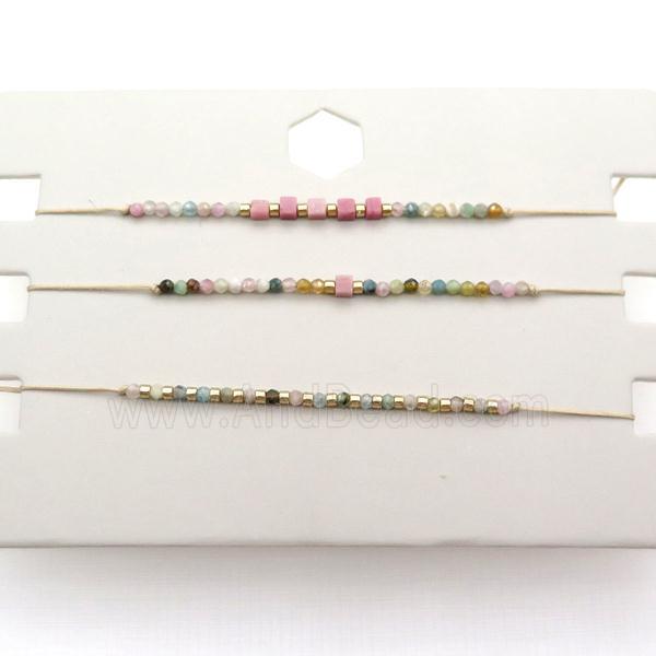 Tourmaline Bracelet Adjustable Multicolor